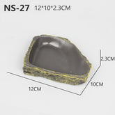 Reptile Food Dish Terrarium Water Bowl Food Feeding Plate NS-27