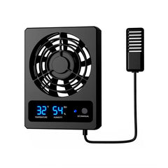 Nomoy Temperature and Humidity Sensor Fan Dehumidifier Ventilation Fan for Reptile Enclosure Terrarium