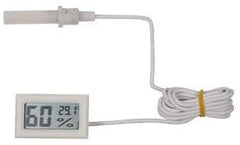 Mini Digital LCD Thermometer Hygrometer with Wire Humidity and Temperature Meter Indoor Black/White
