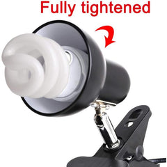 Short Lamp Holder Big Cover Black & White With Hood (Bulb Not Included)