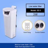 Turtle Filter White 05-3W 3W Low Water Level Internal Aquarium Filter (200–240 L/H)