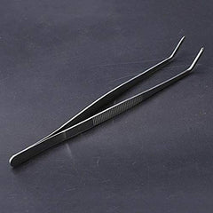 Silver Stainless Steel Straight/Bent  Tweezers 30cm Multi-use