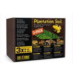 Exo Terra Plantation Soil 3-pack – 3 x 8 qt (3x8.8 L)