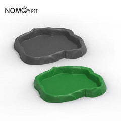 B&K Nomoypet Imitation Rock Green and Grey Water Bowl Dish (3 Sizes)