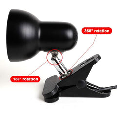 Short Lamp Holder Big Cover Black & White With Hood (Bulb Not Included)