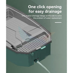 Detachable Terrarium Tank Turtles & Reptiles with Lid and Pump 63x31x24cm