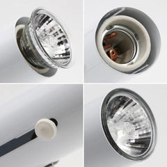 Long Light Holder - Without Bulb White / Black