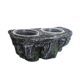 Double Dish NS-142 Natural Rock Reptile Food & Water Bowl