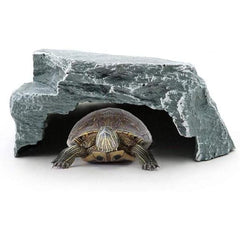 Reptile Hide NS-85 Natural Resin Rock Cave Shelter for Snake, Gecko & Lizard Terrarium
