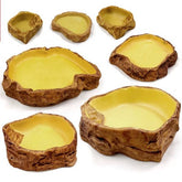 Reptile Water Bowl Terrarium Water Dish Food 4 Sizes