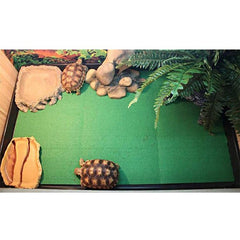 Reptile Carpet Terrarium Substrate Liner Pet Habitat Bedding Soft Green Mat for Bearded