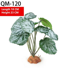 Reptile Terrarium Plants Amphibian Habitat Decor QM-120 (18 X 23 CM)