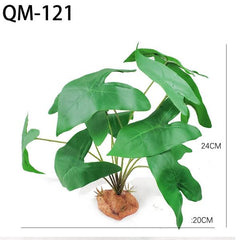 Reptile Terrarium Plants Amphibian Habitat Decor QM-121 (20 X 24 CM)