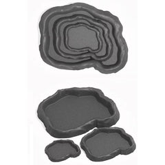 B&K Nomoypet Imitation Rock Green and Grey Water Bowl Dish (3 Sizes)