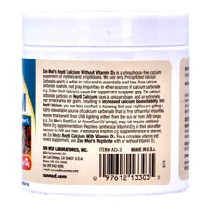 Zoo Med Reptile Calcium Without Vitamin D3, 8-Ounce