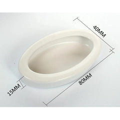 NOMOY PET White Ceramic Anti-escape Reptile Food Bowl NFF-49