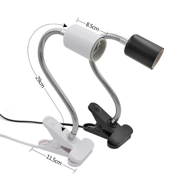 Long Light Holder - Without Bulb White / Black