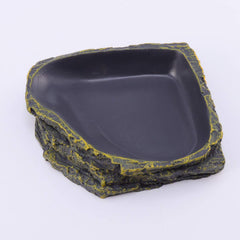 Reptile Food Dish Terrarium Water Bowl Food Feeding Plate NS-27