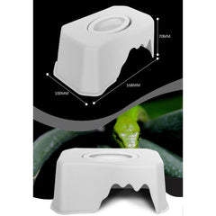 NOMOY Reptile Plastic Cave with Ceramic Bowl- 2 Colors