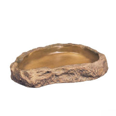 Exo Terra Feeding Dish Medium Natural Rock Food & Water Bowl