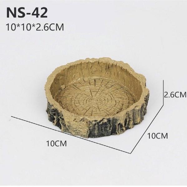 Reptile Vivarium Feeding Pan Turtle Horned Frog Water Food Bowl