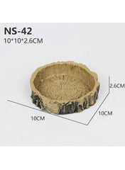 Reptile Vivarium Feeding Pan Turtle Horned Frog Water Food Bowl