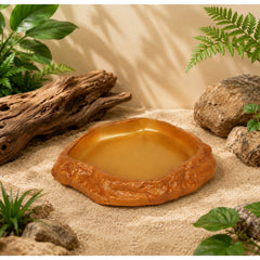 Nomoy NS-12 Reptile Feeding & Water Bowl Natural Rock Style Dish 20.5×17.5×3CM