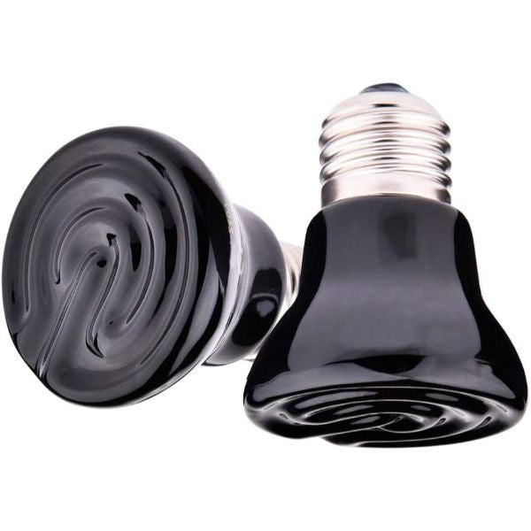 100W Mini Bulb Ceramic Infrared Heat Emitter Reptile Heat Lamp Bulb for Pet Amphibian