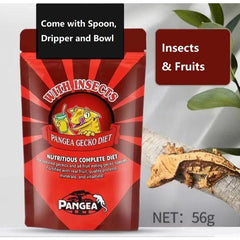 Pangea with Insects Complete Gecko Diet 56g (with Spoon and Feeding Dish)