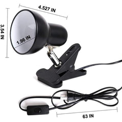 Short Lamp Holder Big Cover Black & White With Hood (Bulb Not Included)