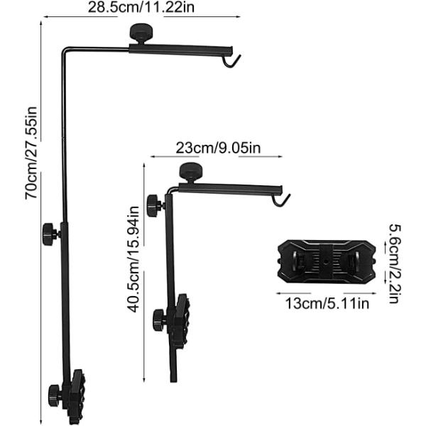 Reptile Lamp Stand Adjustable Metal Heat Lamp Stand and Light Dome Support Fixture for Terrarium