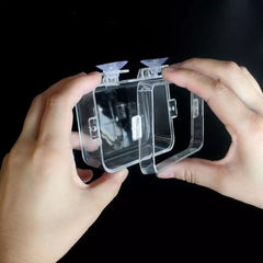 Nomoypet Translucent Plastic Food Water 2 in 1 Reptile Feeding Bowl