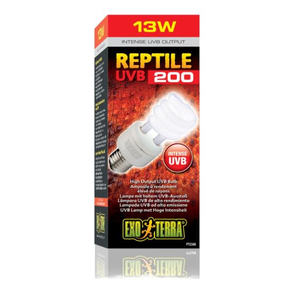 Exo Terra Reptile UVB 200 High Output Compact Lamp – 13W / 25W