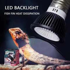 Nomoypet LED Basking Lamp UVB and UVA Bulb 10.0 Calcium Supplement for Reptiles