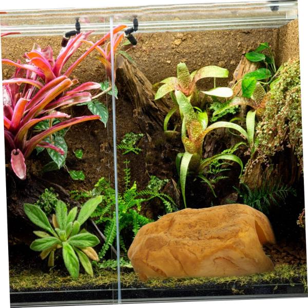 Reptile Hides and Caves Habitats Aquarium Decoration for Lizard Geckos Snake Spiders Frogs Turtle