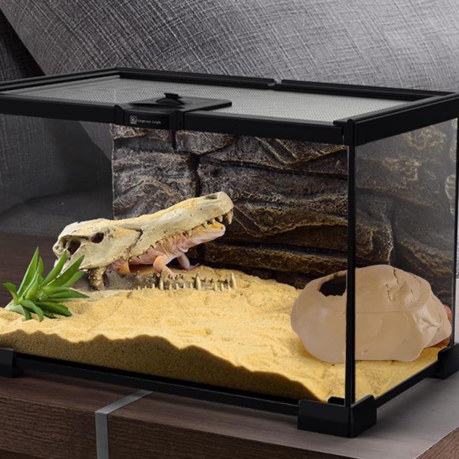 Snake Hide Cave Natural Rock Look Hideout, Reptiles Egg-laying Shelters NS-75/NS-76