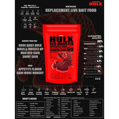 HULX Arowana Red Monster Replacement Bait Foods High Proteins Predator Series 100gm and 500gm