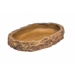 Exo Terra Feeding Dish Medium Natural Rock Food & Water Bowl