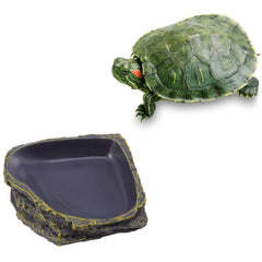 Reptile Food Dish Terrarium Water Bowl Food Feeding Plate NS-27