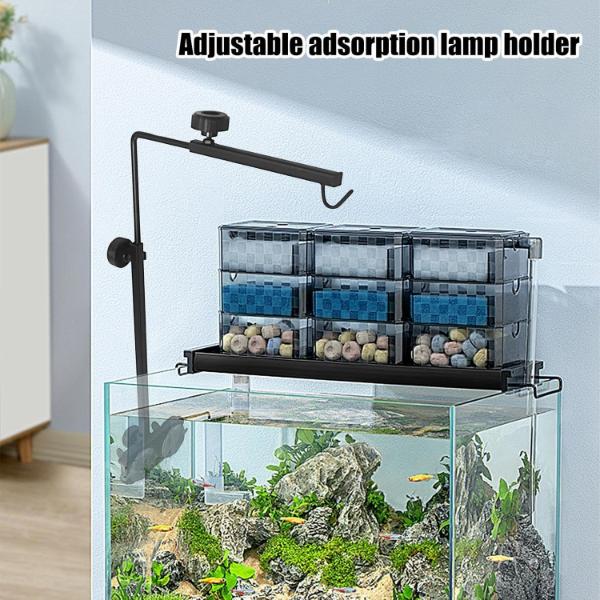 Reptile Lamp Stand Adjustable Metal Heat Lamp Stand and Light Dome Support Fixture for Terrarium