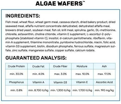 Hikari Tropical ALGAE WAFERS Scientific Diet For Plecostomus And Other Algae Eating Fishes, Including Marine Herbivores