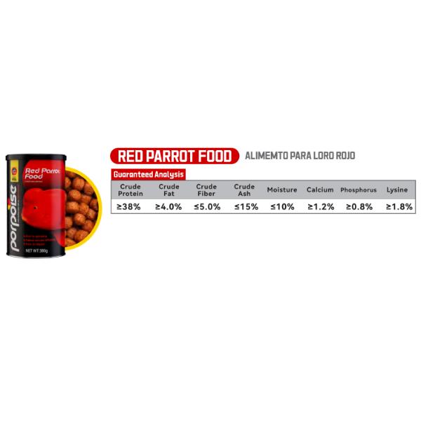 Porpoise Red Parrot Fish Food 380g Natural Color Enhancing