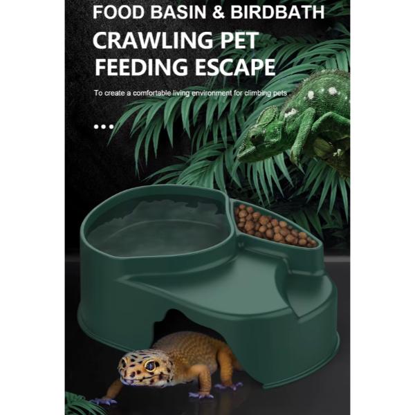 Nomoypet Multi-functional Reptile Feeder Bowl Hiding Place Shelter