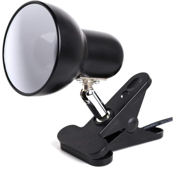Short Lamp Holder Big Cover Black & White With Hood (Bulb Not Included)