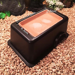 Reptile Hide Box with Spawning Cave Water Dish 17x10.9x7cm