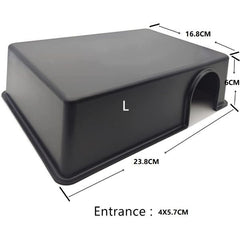 Black Plastic Reptile Hiding Box Snake Hide Reptile Cave