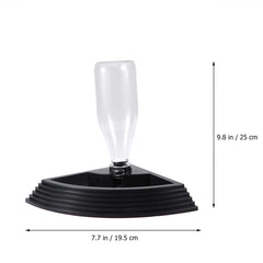 Reptile Water Bowl-Automatic Fountain Dispenser Bottle Tortoise Food Water Bowl Feeding Dish For Lizards Snake (Black)