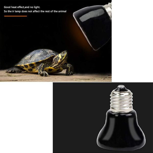 100W Mini Bulb Ceramic Infrared Heat Emitter Reptile Heat Lamp Bulb for Pet Amphibian