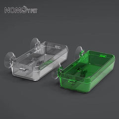 Nomoypet Translucent Plastic Food Water 2 in 1 Reptile Feeding Bowl