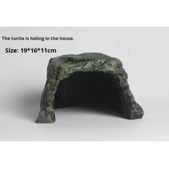 Reptile Hide NS-22 Large Resin Shelter – Natural Rock Style Terrarium Hideout for Turtles, Lizards, Snakes & Small Reptiles